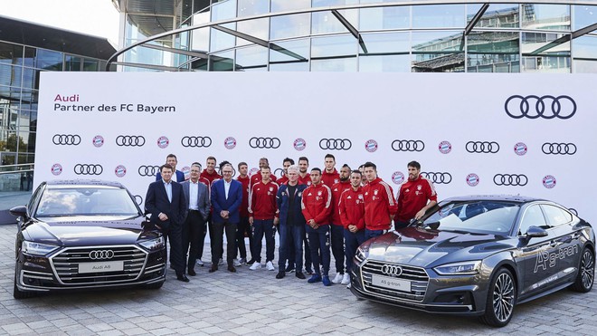 Cầu thủ Bayern mỗi năm đều nhận được 1 xe xịn từ nhà tài trợ Audi