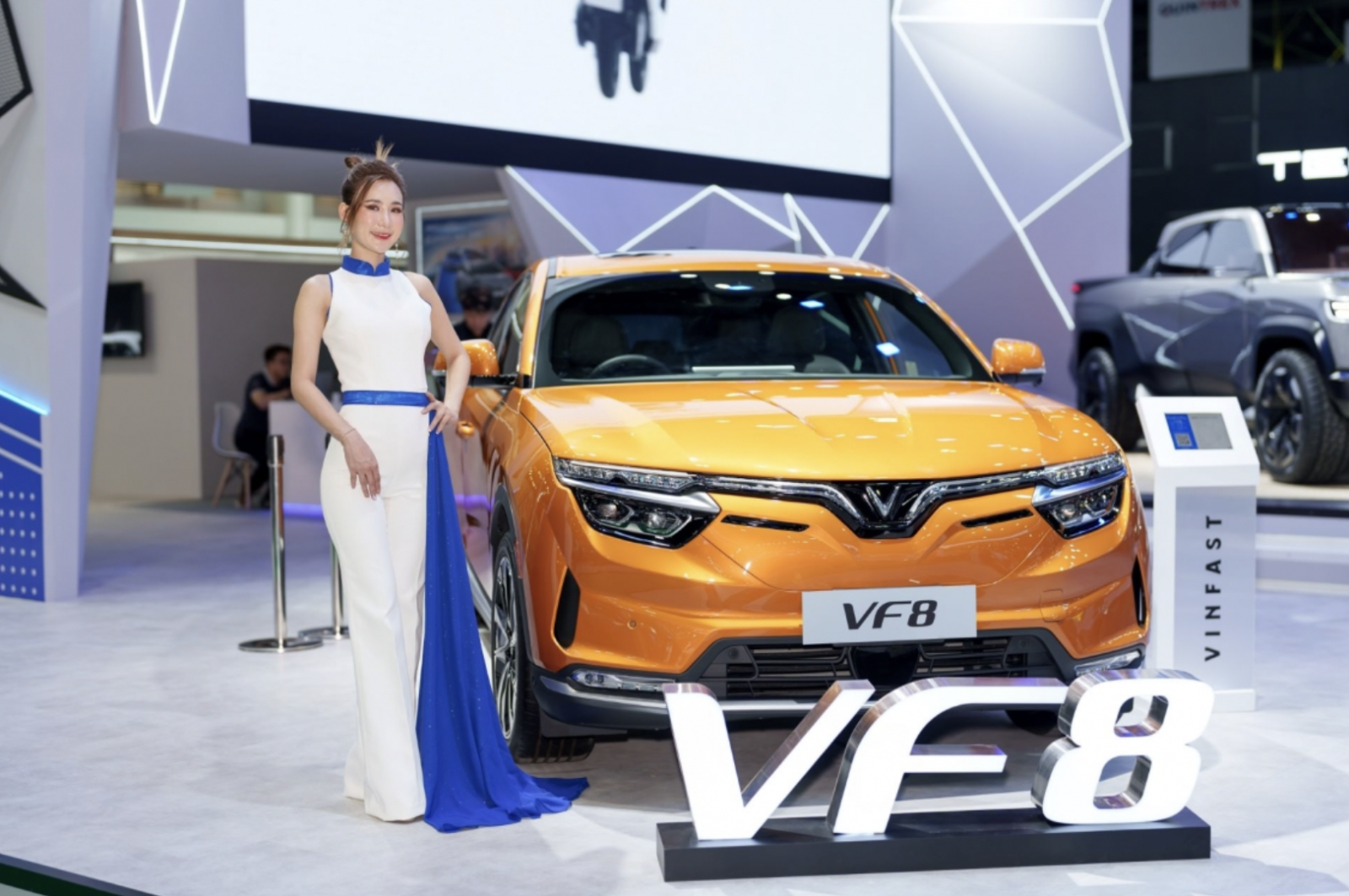 Mẫu D-SUV VF8 từng được trưng bày tại rất nhiều triển lãm ô tô quốc tế lớn trên thế giới