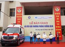 Tỉnh Quảng Ninh trang bị 3 xe cứu thương, phòng dịch hiện đại tiêu chuẩn quốc tế
