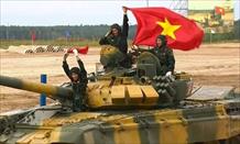Đội tuyển xe tăng Việt Nam thi đấu và về đích với thành tích thời gian tốt nhất