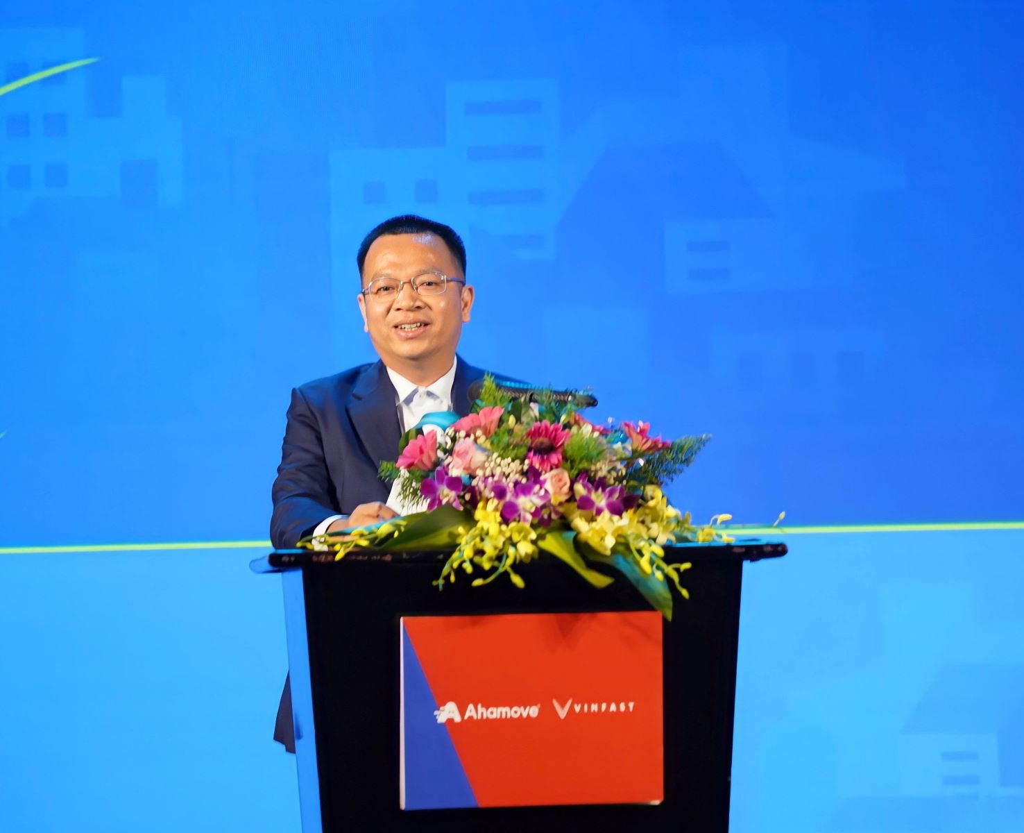 Ông Phạm Hữu Ngôn - Tổng Giám đốc Ahamove - phát biểu tại sự kiện