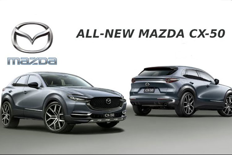 Mazda CX-50 2022 được xác nhận sẽ ra mắt vào tháng sau. Trong ảnh là phác họa của Mazda CX-50 mới.