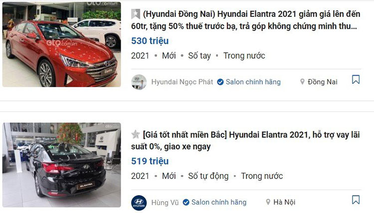 Đại lý mạnh tay giảm 75 triệu đồng, giá xe Hyundai Elantra chạm đáy.