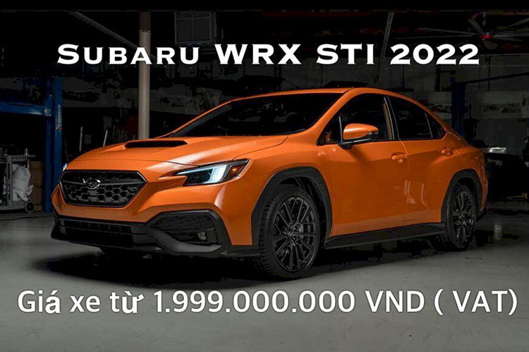 Subaru WRX có 4 phiên bản là WRX 2.4 MT giá 2 tỷ đồng.