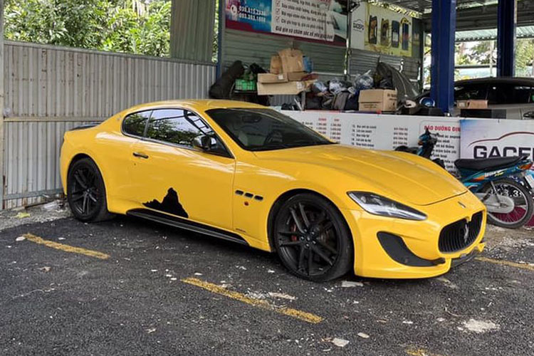 Tại Việt Nam hiện chỉ có duy nhất một chiếc Maserati GranTurismo MC Sport Line mang màu vàng này.