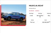 Bán tải Toyota Hilux 2023 giá từ 852 triệu đồng tại Việt Nam