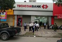 Nghi án nổ súng cướp ngân hàng Techcombank tại Sóc Sơn, Hà Nội