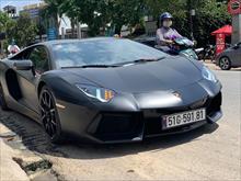 Lamborghini Aventador dán đen mờ bất ngờ xuất hiện tại Phú Quốc